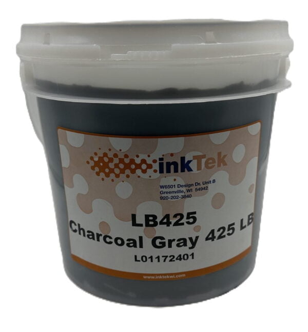 Inktek 425 Charcoal Gray Plastisol Ink - Low Cure Formula for Optimal Screen Printing