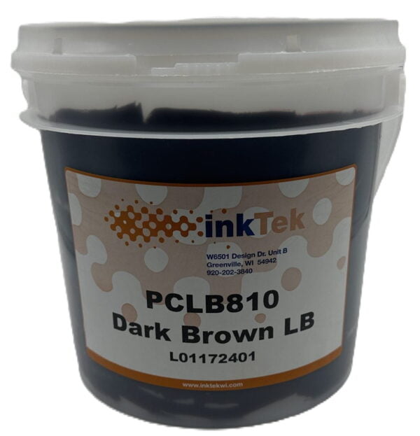 Inktek 810 Dark Brown Plastisol Ink – Low Cure Formula for Optimal Screen Printing