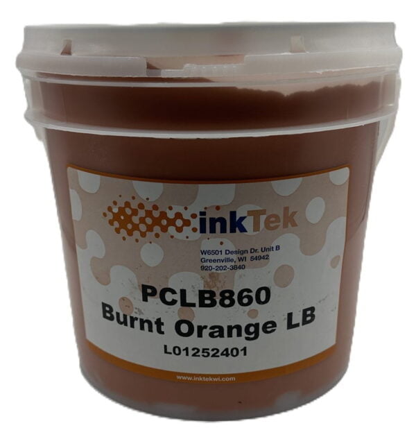 Inktek 860 Burnt Orange Plastisol Ink - Low Cure Formula for Optimal Screen Printing