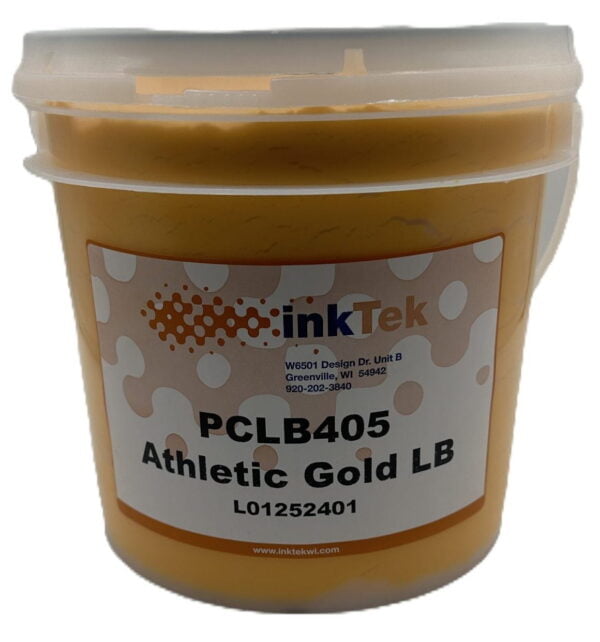 Inktek Athletic Gold Plastisol Ink- Low Cure Formula for Optimal Screen Printing