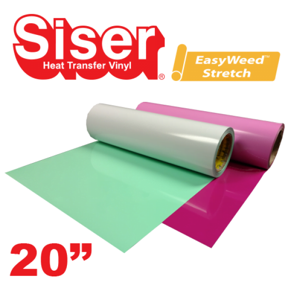Siser EasyWeed Stretch 20” Full Rolls Heat Transfer Vinyl - Premium  Crafting Material