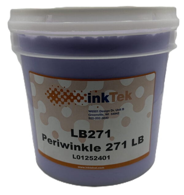 Inktek 271 Periwinkle Plastisol Ink - Low Cure Formula for Optimal Screen Printing