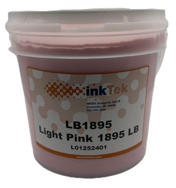 Inktek 1895 Light Pink Plastisol Ink - Low Cure Formula for Optimal Screen Printing