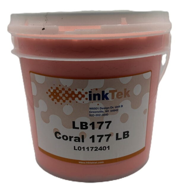 Inktek 177 Coral Plastisol Ink - Low Cure Formula for Optimal Screen Printing