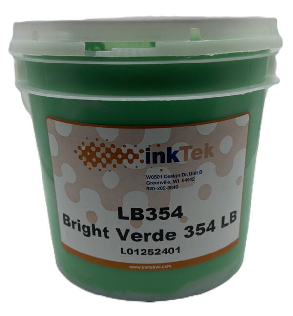Inktek 354 Bright Verde Plastisol Ink - Low Cure Formula for Optimal Screen Printing
