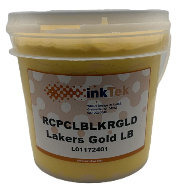 Inktek Lakers Gold Plastisol Ink - Low Cure Formula for Optimal Screen Printing